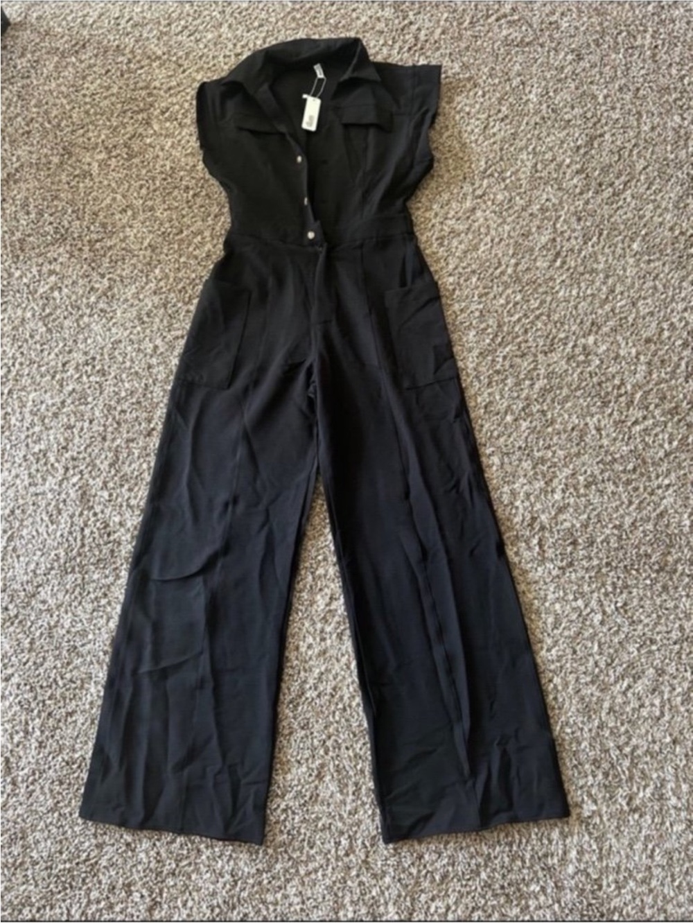 New York & Company Black Wide-Leg Jumpsuit - Picture 4 of 7